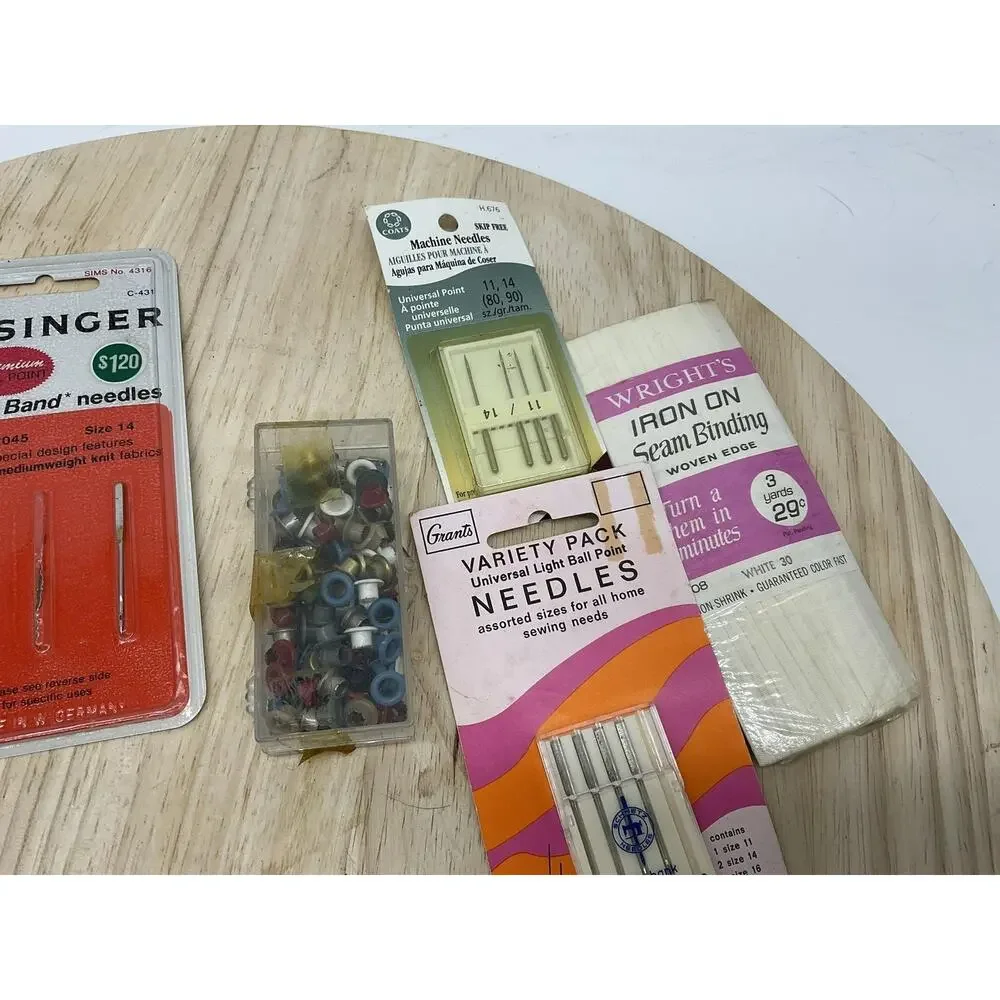Vintage Mixed Brands Hem Tape Sewing Notions Lot Wrights Needles Pins‎ Bell